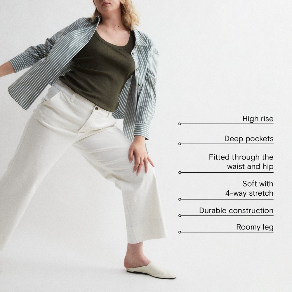 Universal standard carol high rise super stretch jeans white
